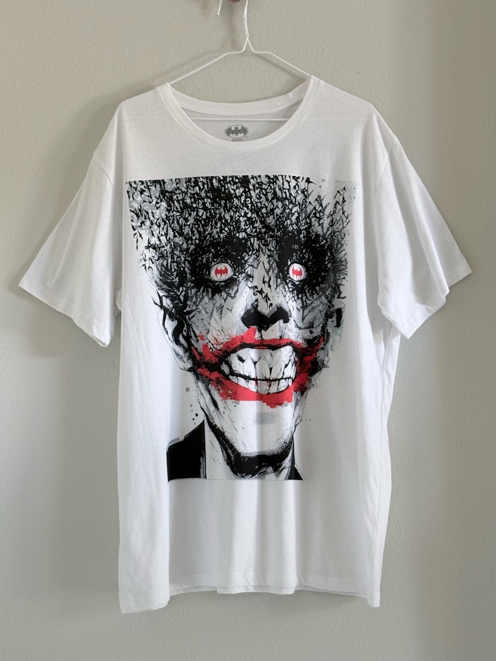 DC Comics The Joker Bat Face Detective Comics 880 Graphic T-Shirt White 2XL